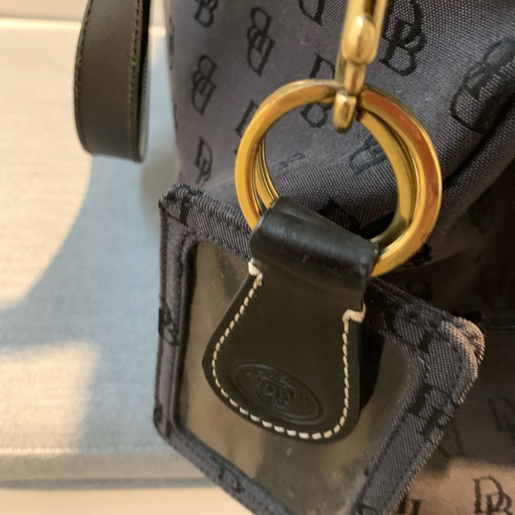 DOONEY & BOURKE Black Signature Large Canvas Authentic Tote.  AUTHENTIC VINTAGE - Picture 4 of 14